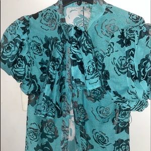 Sheer Floral Blouse
